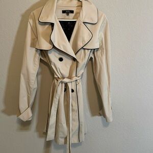 Tan trench coat